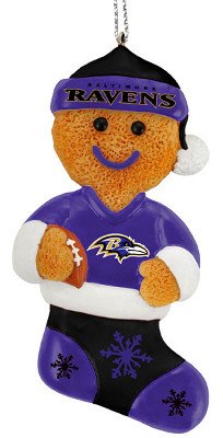 Baltimore Ravens Official NFL 3.5″ Gingerbread Man Christmas Ornament by Forever Collectibles