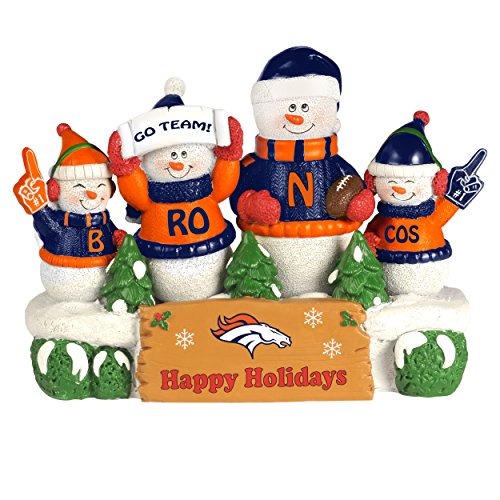 Denver Broncos Resin Snowman Bench