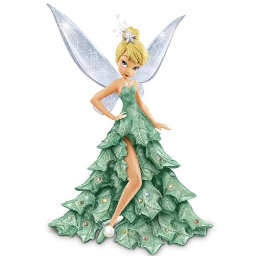 Disney Tinker Bell Christmas Figurine: Oh Christmas Tree by The Bradford Exchange