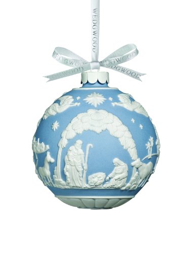 Wedgwood by Waterford Traditional Nativity Scene Ornament, Blue/White