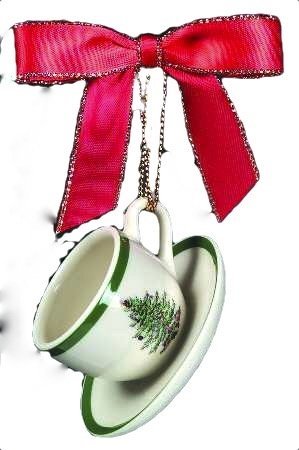 Spode Christmas Tree Ornament Cup & Saucer