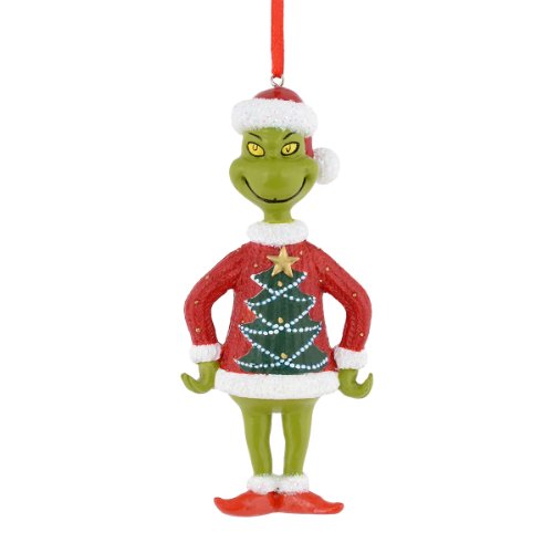 Department 56 Grinch Tree Sweater Ornament, 4-Inch