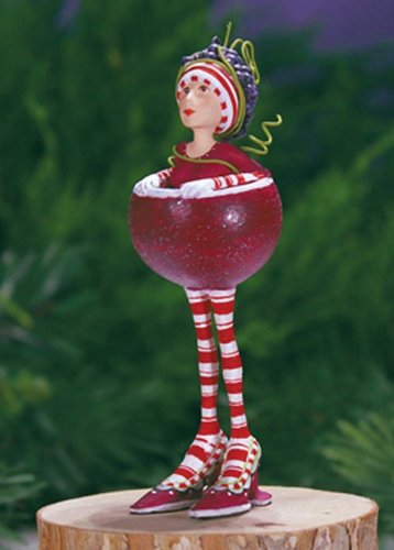 Patience Brewster Mini Ruby the Red Wine Girl Ornament 08-30958 Christmas Tree Decoration