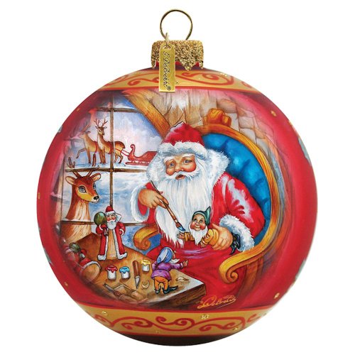 G Debrekht Santa’s Workshop Ball Ornament