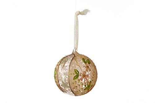 Sage & Co. XAO17160GR 4.75″ Hand Painted Glass Ball Ornament