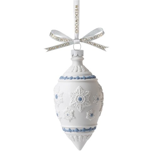 Wedgwood Snowflake Teardrop Decorative Ornament