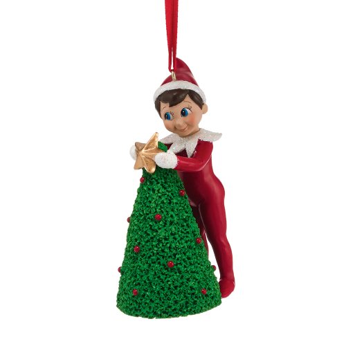 Department 56 Elf on The Shelf Elf Decorating Tree Ornament, 4.02-Inch