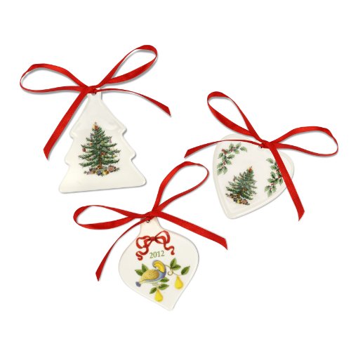 Spode Christmas Tree Ornaments, Set of 3