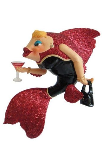 December Diamonds Red Snapper Fish Mermaid Ornament