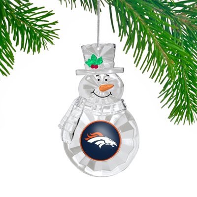 Denver Broncos NFL 3″ Traditional Snowman Christmas Tree Ornament