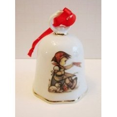 Hummel Porcelain “Girl with Sheep” Ornament Bell