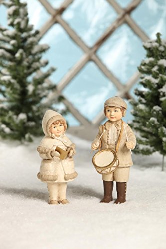 Hand Painted Caroling Children Figurines* Set of Two Children One Boy and One Girl * the Boy (6.5″ X 2.75″) Is Holding a Drum and the Girl (6″ X 2.5″) a Song Book * Wonderfully Detailed * a Handsome and Nostalgic Home Décor Display for the Winter Months and the Christmas Holidays * Resin * a Delightful Christmas Gift or Holiday Hostess Gift * Exceptional Home Decoration *