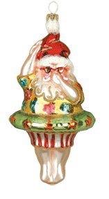 Margaret Cobane Glass Ornament – Beachy Santa