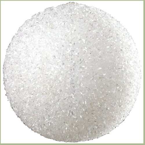 Sage & Co White Eyelash Glitter Ball Christmas Ornament