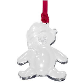 Orrefors Santa Bear Ornament