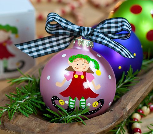 Girl Elf Ornament by Coton Colors