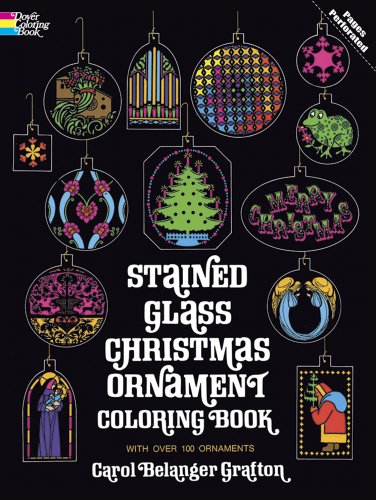 Stained Glass Christmas Ornament Coloring Book (Holiday Stained Glass Coloring Book)