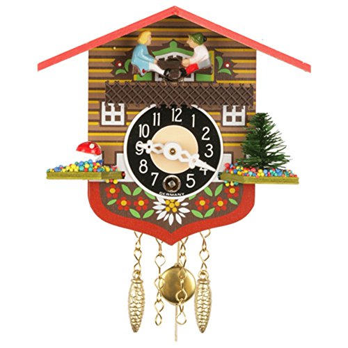 Alexander Taron Home Seasonal Décorative Accessories 129K-Engstler Key Wound Clock – Mini Size – 4″H x 4.25″W x 2.5″D