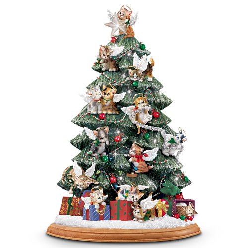 Cat Lover’s Illuminated Tabletop Christmas Tree: Purr-fect Holiday by The Bradford Exchange