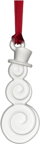 Orrefors Holly Days Snowman, Frosted White