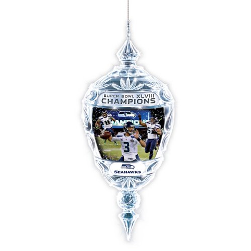 Seattle Seahawks Super Bowl XLVIII Champs Crystal Ornament – By The Bradford Exchange