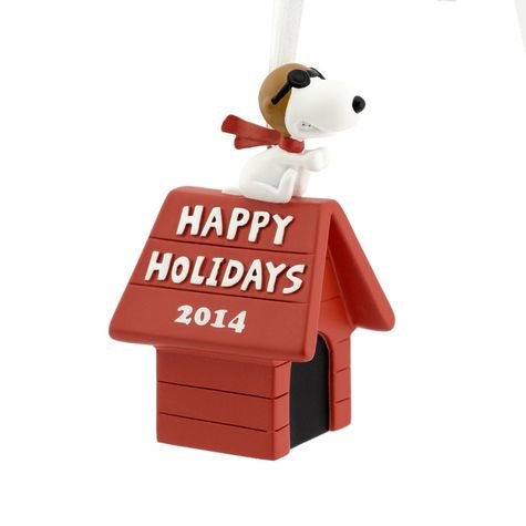 Hallmark Peanuts SNOOPY Christmas Ornament! HAPPY HOLIDAYS 2014!