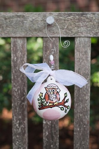 Owl Baby’s First Ball Ornament Color: Pink