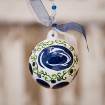 Glory Haus Penn State Ball Ornament, 4 by 4-Inch