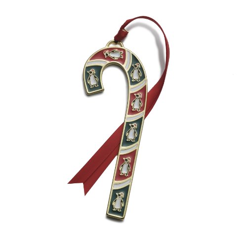 Wallace 2012 Gold Plated Candy Cane Ornament, 32nd Edition