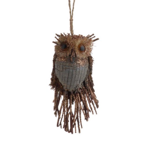 RAZ Imports – Natural Fiber and Twig Owl Ornament