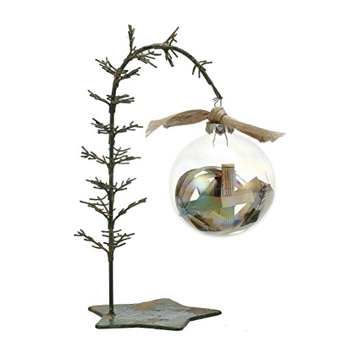 Creativeco-op 9.5″ Leaning Tree Ornament Stand With Star Base