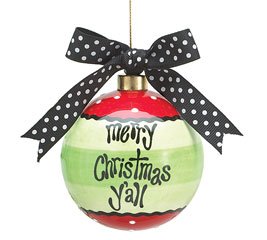 “Merry Christmas Y’All” Ceramic Christmas Tree Ornament Southern Holiday Decor