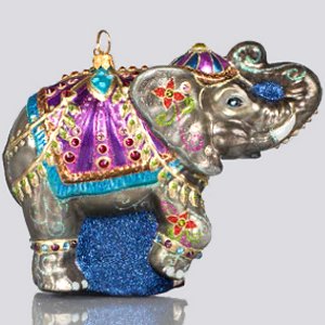 Jay Strongwater Parading Elephant Ornament