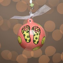 Glory Haus Life Is Better in Flip Flops Ornament. This Spunky Ornament Makes a Great Gift! Comes with a Decorative Ribbon.