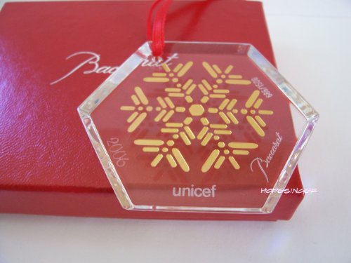 BACCARAT Crystal 2006 Unicef Snowfake Ornament Limited Edition