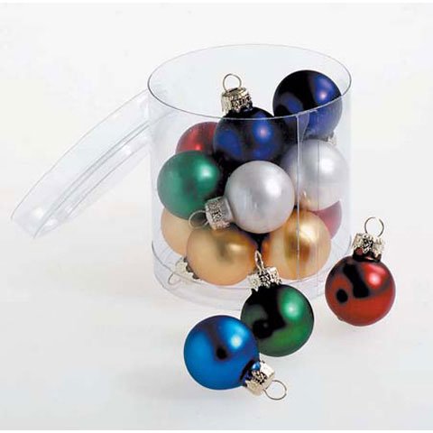 Christmas Glass Ball Ornaments – Matte Assorted Colors – 25mm – 15 pieces