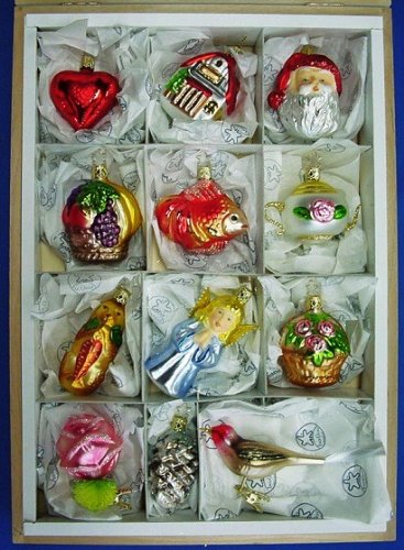 Bride’s Tree Ornaments Set of 12 By Inge-Glas, Hand Made in Germany