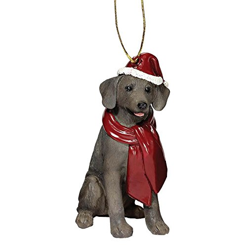 Design Toscano JH576326 Weimaraner Holiday Dog Ornament Sculpture, Full Color