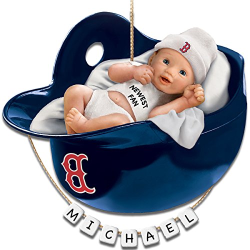 MLB Boston Red Sox Personalized Baby’s First Christmas Ornament by The Bradford Exchange