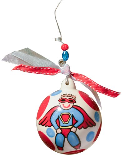 Glory Haus Super Boy Ball Ornament, 4 by 4-Inch