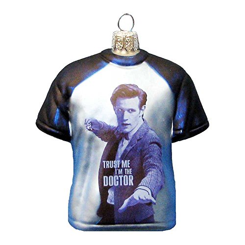 Doctor Who Kurt Adler Dr.Who Glass T-Shirt Ornament, 3.5-Inch