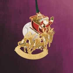 Santa with Sleigh Christmas Ornament