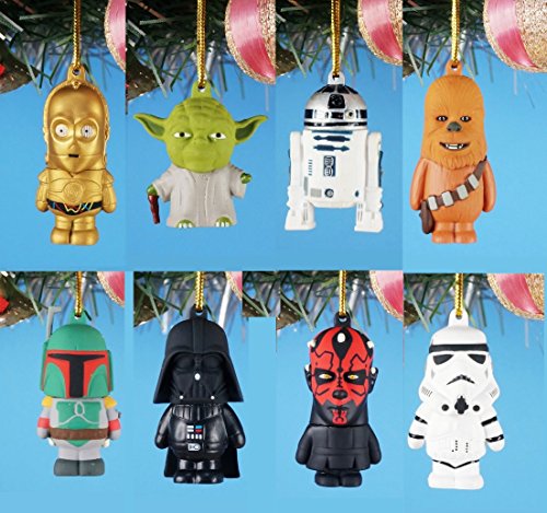 *K1109_ABCEFGHJ Decoration Xmas Ornament Home Party Decor Star Wars Yoda Rebel vs Vader Empiire Toy Model Set 8 (Original from TheBestMoment @ Amazon)