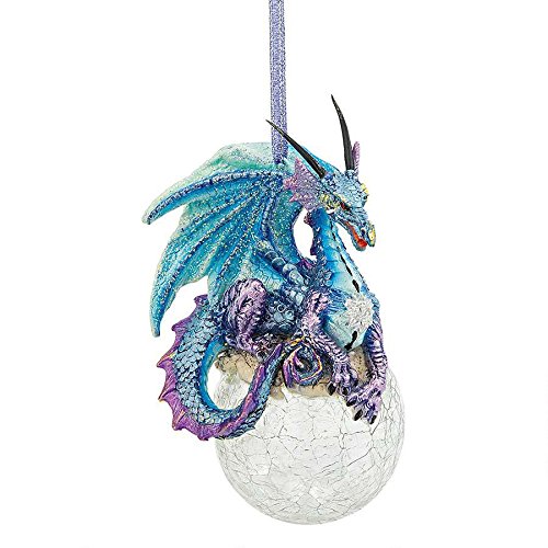 Design Toscano QS292913 Frost The Gothic Dragon 2013 Holiday Ornament, Full Color