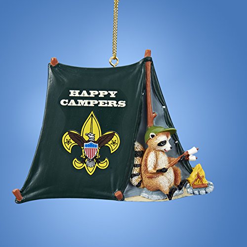 4″ Resin Boy Scouts Of America Tent Ornament “happy Campers.”