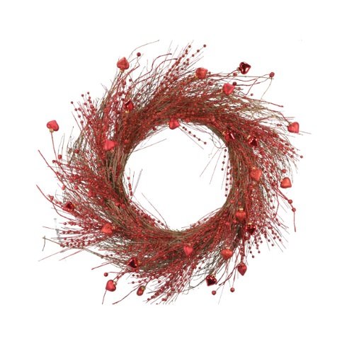 Fantastic Craft Beaded Grapevine Wreath, 38-Inch Red