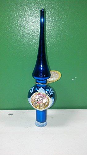 Tree Topper Blue #1-530-01 by Inge-Glas of Germany – Christmas Tree Ornament