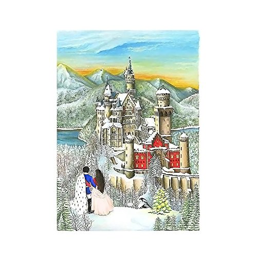 Alexander Taron Home Seasonal Décorative Accessories Bruck & Sohn Advent – King Ludwig’s castle Neuschwanstein – 15″H x 10.5″W x .1″D