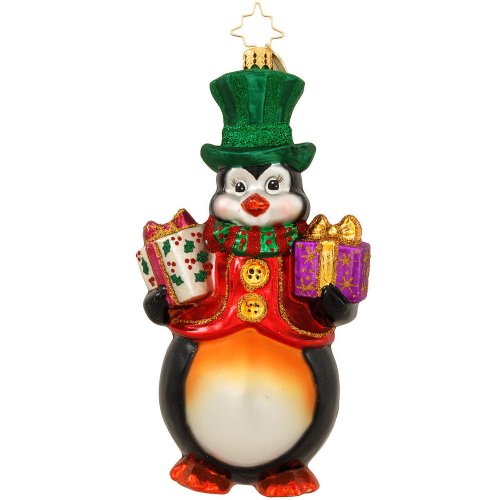 Christopher Radko Mr. Penguin’s Presents Christmas Ornament