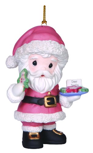 Precious Moments Company Annual Santa with Cookies and Milk Ornament